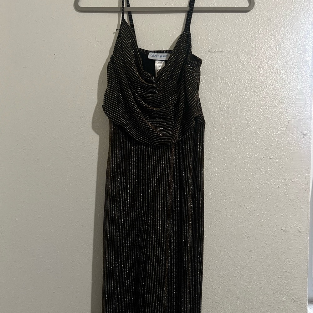 Elegant Black and Gold jumpsuit